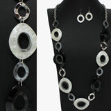 95674, GEOMETRIC CELLULOID ACETATE LONG NECKLACE