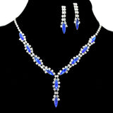 95693, MARQUISE RHINESTONE ACCENT NECKLACE SET, WEDDING, BRIDAL, PROM