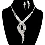 95695, PAVE RHINESTONE ACCENT NECKLACE SET