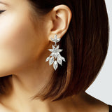 95703, MARQUISE RHINESTONE ACCENT EVENING EARRING