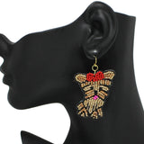 95719, DOG PUPPY SEED BEAD EARRING