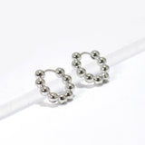 95724, 0.5" BALL STAINLESS STEEL HUGGIE HOOP EARRING