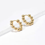 95724, 0.5" BALL STAINLESS STEEL HUGGIE HOOP EARRING