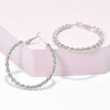 95728, 40MM TWISTED ROUND HOOP EARRING