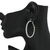 95728, 40MM TWISTED ROUND HOOP EARRING