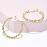 95728, 40MM TWISTED ROUND HOOP EARRING