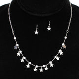 Dainty Star Charm with Pearl Necklace