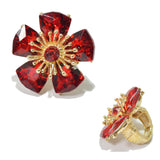 95760, FLOWER RHINESTONE STRETCH RING