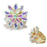 95761, MARQUISE RHINESTONE STRETCH RING