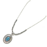 Western Concho Pendant Long Necklace