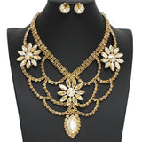 95944, MULTI RHINESTONE EVENING NECKLACE SET, WEDDING, BRIDAL, PROM