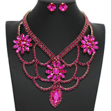 95944, MULTI RHINESTONE EVENING NECKLACE SET, WEDDING, BRIDAL, PROM