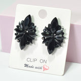 95946, MARQUISE RHINESTONE ACCENT EVENING CLIP ON EARRING, WEDDING, BRIDAL, PROM