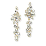 95948, MULTI SHAPE RHINESTONE EVENING EARRING