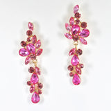 95948, MULTI SHAPE RHINESTONE EVENING EARRING