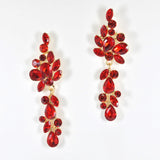 95948, MULTI SHAPE RHINESTONE EVENING EARRING