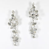 95948, MULTI SHAPE RHINESTONE EVENING EARRING