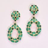 95950, TEARDROP RHINESTONE EVENING EARRING, WEDDING, BRIDAL, PROM