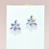 95703, FLOWER RHINESTONE STUD EARRING