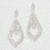 95960, CUBIC ZIRCONIA ACCENT EVENING EARRING, WEDDING, BRIDAL, PROM