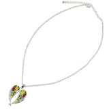 95964, ANGEL WINGS SEED BEAD ACCENT PENDANT NECKLACE