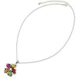 95964, FLOWER SEED BEAD ACCENT PENDANT NECKLACE