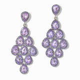95970, TEARDROP RHINESTONE ACCENT EVENING EARRING