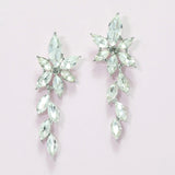 95972, MARQUISE RHINESTONE ACCENT EVENING EARRING, WEDDING, BRIDAL, PROM