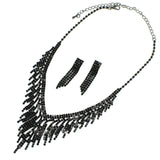 95999, CRYSTAL RHINESTONE NECKLACE SET, WEDDING, BRIDAL, PROM