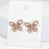 96001, BUTTERFLY PAVE RHINESTONE STUD EARRING