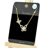 96004, BUTTERFLY CUBIC ZIRCONIA NECKLACE