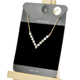 96005, V-SHAPE CUBIC ZIRCONIA NECKLACE