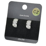 96042, MICROPAVE CUBIC ZIRCONIA STUD EARRING, WEDDING, BRIDAL, PROM