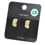 96042, MICROPAVE CUBIC ZIRCONIA STUD EARRING, WEDDING, BRIDAL, PROM