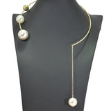 96048, PEARL DROP ACCENT CHOKER NECKLACE