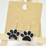 96110, PAW ENAMEL DANGLE EARRING