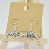 Western Handgun Pistol Dangle Earring