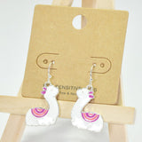 Llama Enamel Dangle Earring