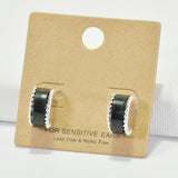Textured Edge Acetate Post Earring - view 2