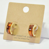 Textured Edge Acetate Post Earring