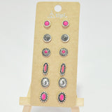 Western Concho Accent Stud Earring SET