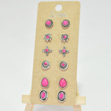Western Concho Accent Stud Earring SET