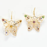 96157, BUTTERFLY RHINESTONE ACCENT EARRING