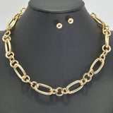 96168, SIMPLE METAL CHAIN TOGGLE NECKLACE