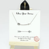 96169, GOLD DIPPED, "FOLLOW YOUR ARROW" NECKLACE