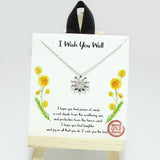 96172, GOLD DIPPED, "I WISH YOU WELL" DAISY FLOWER NECKLACE