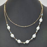 96207, RESIN STONE DOUBLE LAYERED NECKLACE