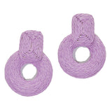 Raffia Geometric Earring - view 2