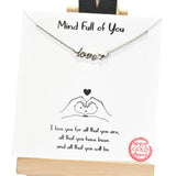 96472, GOLD DIPPED, "MIND FULL OF YOU" DAINTY LOVE NECKLACE, VALENTINE'S DAY