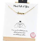96472, GOLD DIPPED, "MIND FULL OF YOU" DAINTY LOVE NECKLACE, VALENTINE'S DAY